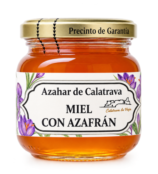 Miel de azahar con azafrán de La Mancha